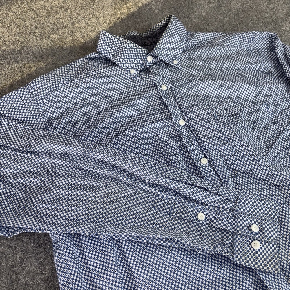 Panhandle Western Shirt Mens Large Tuf Cooper Performance Geometric Button Down‎